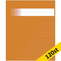 Skrivhäfte 17x21cm linjerat | 5+5+5+7mm | orange | 120st
