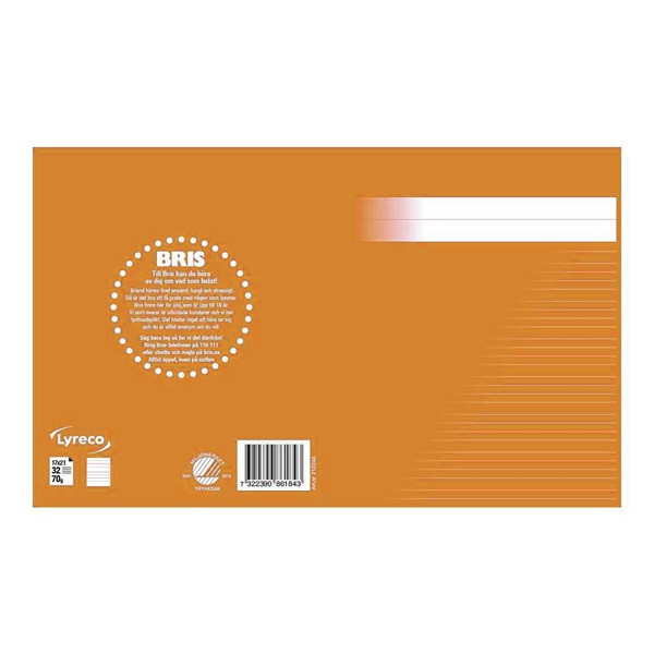 Skrivhäfte 17x21cm linjerat | 5+5+5+7mm | orange SE000555 - 2