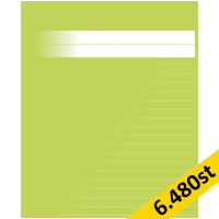 Skrivhäfte 17x21cm linjerat | 8,5mm | ljusgrön | 6.480st [PALLFRAKT]