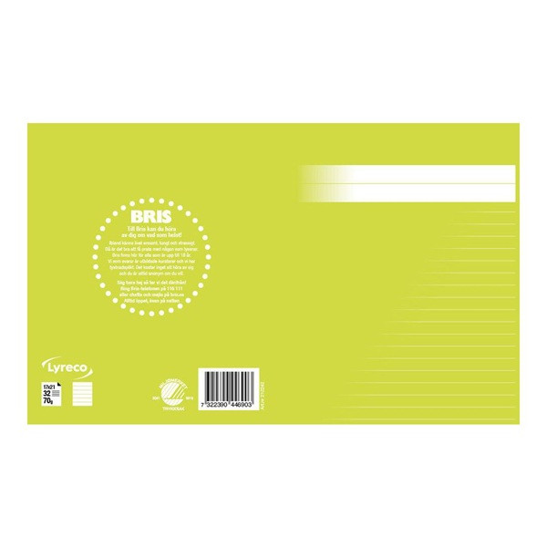 Skrivhäfte 17x21cm linjerat | 8,5mm | ljusgrön SE000550 - 2