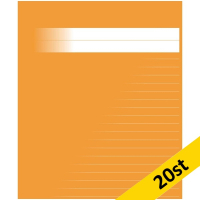 Skrivhäfte 17x21cm linjerat | 8,5mm | orange | 20st SE000612