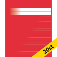 Skrivhäfte 17x21cm linjerat | 8,5mm | röd | 20st SE000607