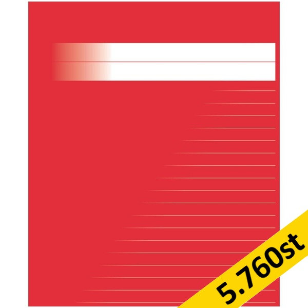 Skrivhäfte 17x21cm linjerat | 8,5mm | röd | 5.760st [PALLFRAKT] SE000609 - 1