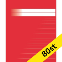 Skrivhäfte 17x21cm linjerat | 8,5mm | röd | 80st