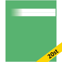 Skrivhäfte 17x21cm olinjerat | grön | 20st SE000632