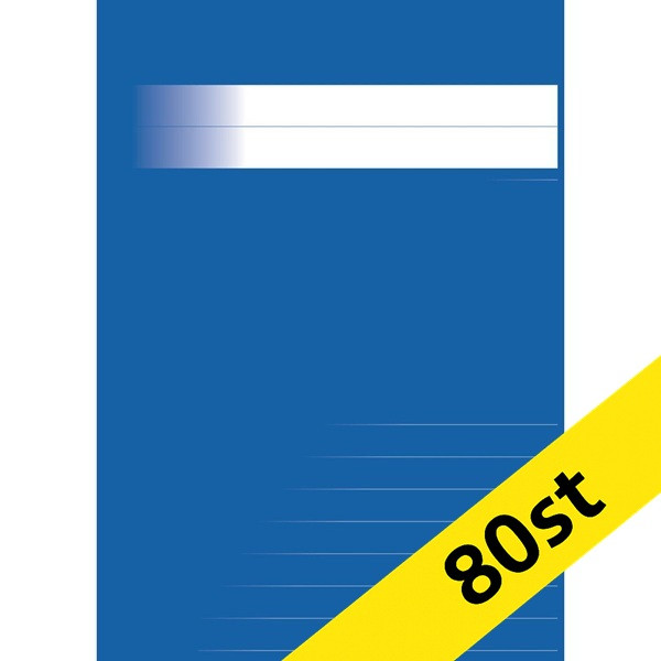 Skrivhäfte A4 1/2 linjerat | 14,5mm | blå | 80st SE000653 - 1