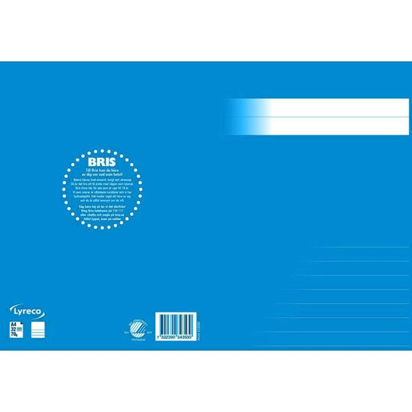 Skrivhäfte A4 1/2 linjerat | 14,5mm | blå SE000590 - 2