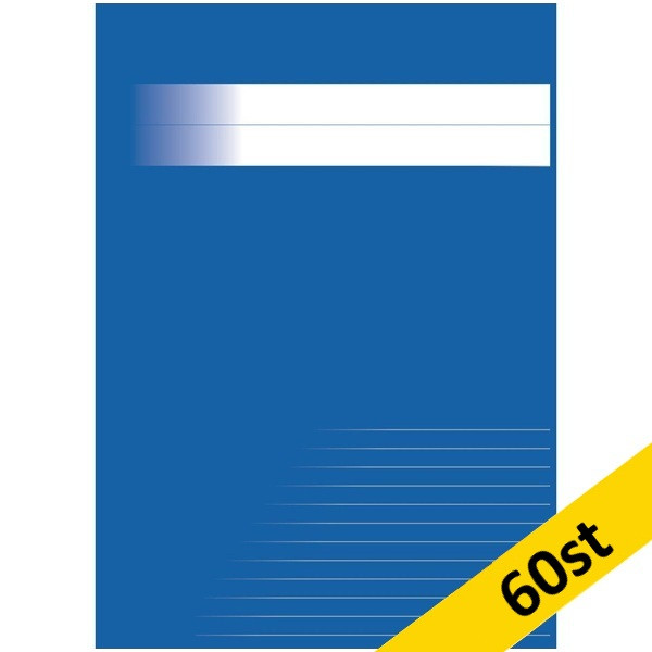 Skrivhäfte A4 1/2 linjerat | 8,5mm | blå | 60st SE000588 - 1