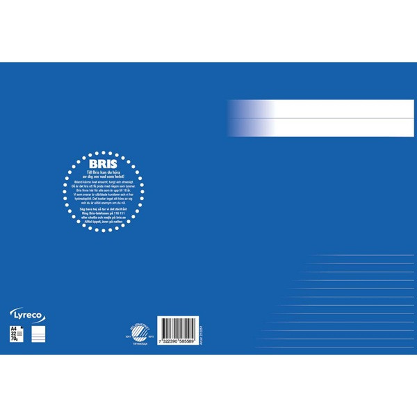 Skrivhäfte A4 1/2 linjerat | 8,5mm | blå SE000585 - 2