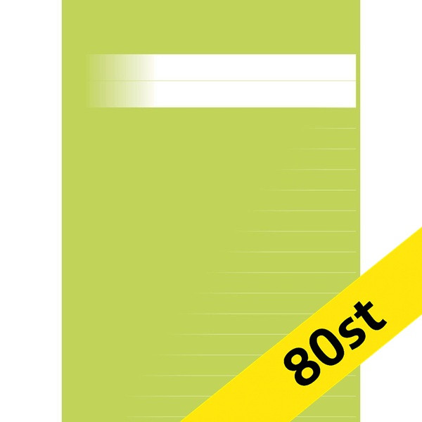 Skrivhäfte A4 linjerat | 14,5mm | ljusgrön | 80st SE000663 - 1