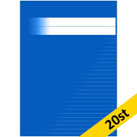 Skrivhäfte A4 linjerat | 8,5mm | blå | 20st SE000582