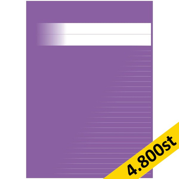 Skrivhäfte A4 linjerat | 8,5mm | lila | 4.800st [PALLFRAKT] SE000694 - 1