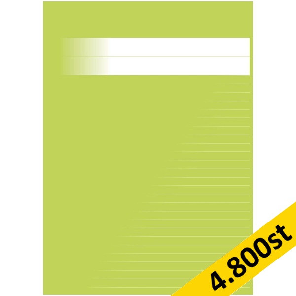 Skrivhäfte A4 linjerat | 8,5mm | ljusgrön | 4.800st [PALLFRAKT] SE000674 - 1