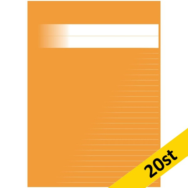 Skrivhäfte A4 linjerat | 8,5mm | orange | 20st SE000677 - 1