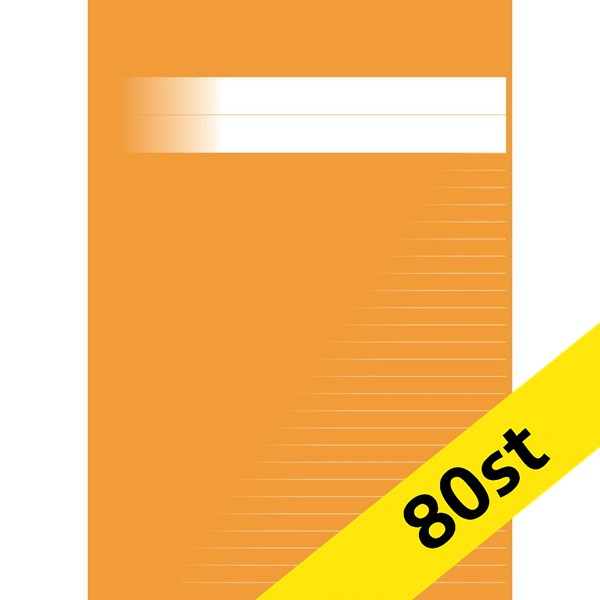 Skrivhäfte A4 linjerat | 8,5mm | orange | 80st SE000678 - 1