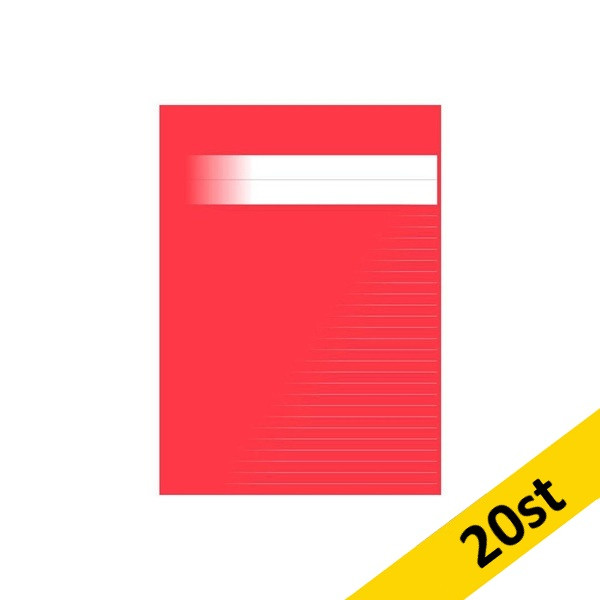 Skrivhäfte A4 linjerat | 8,5mm | röd | 20st SE000767 - 1
