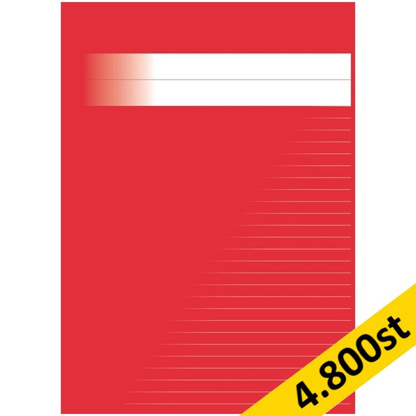 Skrivhäfte A4 linjerat | 8,5mm | röd | 4.800st [PALLFRAKT] SE000669 - 1