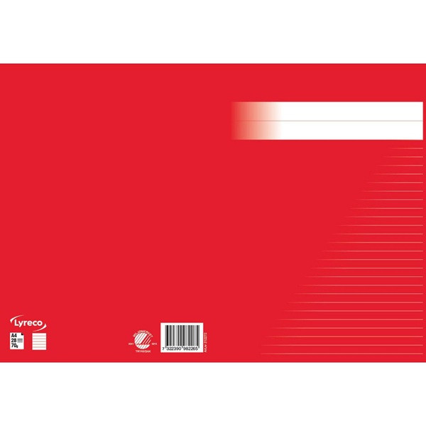 Skrivhäfte A4 linjerat | 8,5mm | röd SE000665 - 2