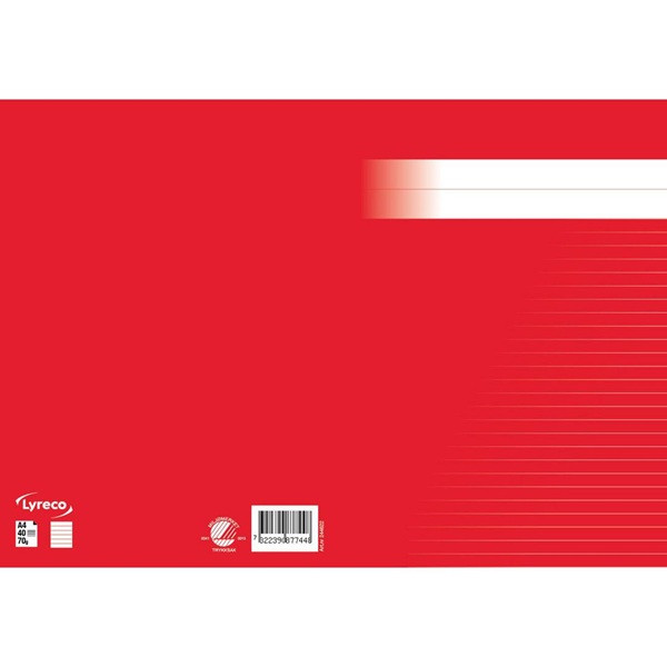 Skrivhäfte A4 linjerat | 8,5mm | röd SE000765 - 2