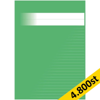 Skrivhäfte A4 olinjerat/linjerat | 8,5mm | grön | 4.800st [PALLFRAKT] SE000699