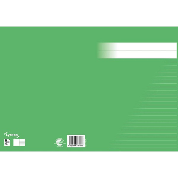 Skrivhäfte A4 olinjerat/linjerat | 8,5mm | grön SE000695 - 2
