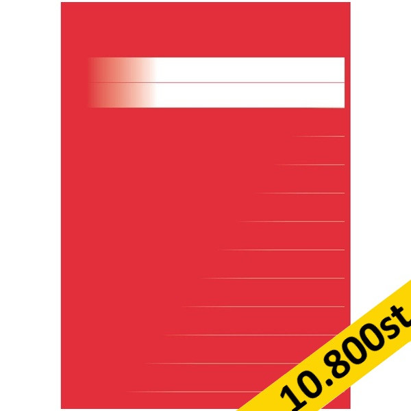 Skrivhäfte A5 linjerat | 14,5mm | röd | 10.800st [PALLFRAKT] SE000704 - 1