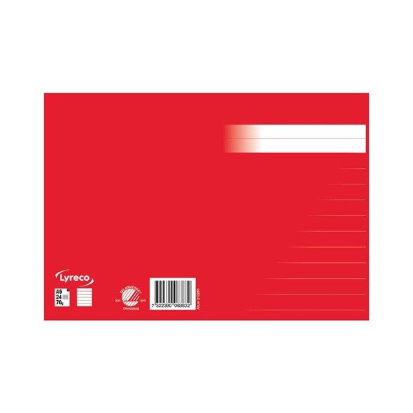 Skrivhäfte A5 linjerat | 14,5mm | röd SE000700 - 2