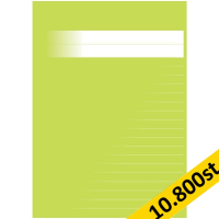 Skrivhäfte A5 linjerat | 8,5mm | ljusgrön | 10.800st [PALLFRAKT] SE000724
