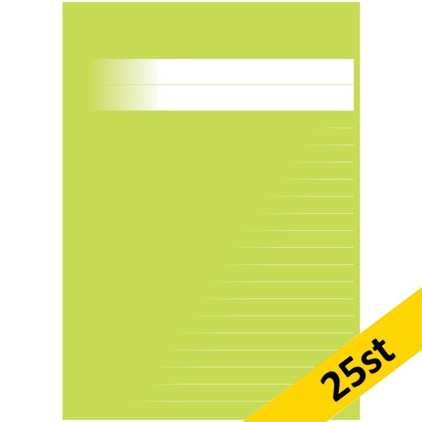 Skrivhäfte A5 linjerat | 8,5mm | ljusgrön | 25st SE000722 - 1