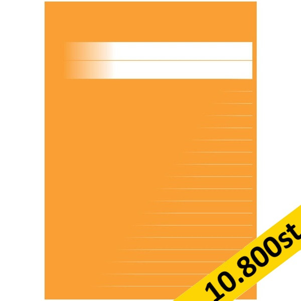 Skrivhäfte A5 linjerat | 8,5mm | orange | 10.800st [PALLFRAKT] SE000714 - 1
