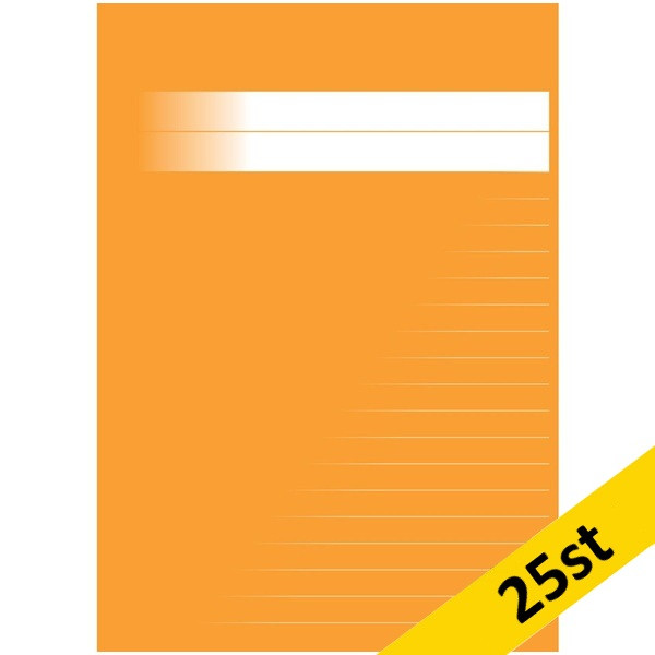 Skrivhäfte A5 linjerat | 8,5mm | orange | 25st SE000712 - 1