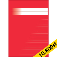 Skrivhäfte A5 linjerat | 8,5mm | röd | 10.800st [PALLFRAKT] SE000719