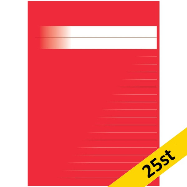 Skrivhäfte A5 linjerat | 8,5mm | röd | 25st SE000717 - 1