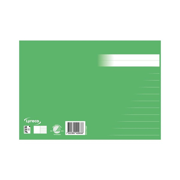 Skrivhäfte A5 olinjerat/linjerat | 14,5mm | grön SE000730 - 2