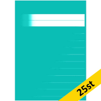 Skrivhäfte A5 olinjerat/linjerat | 14,5mm | petrol | 25st SE000567