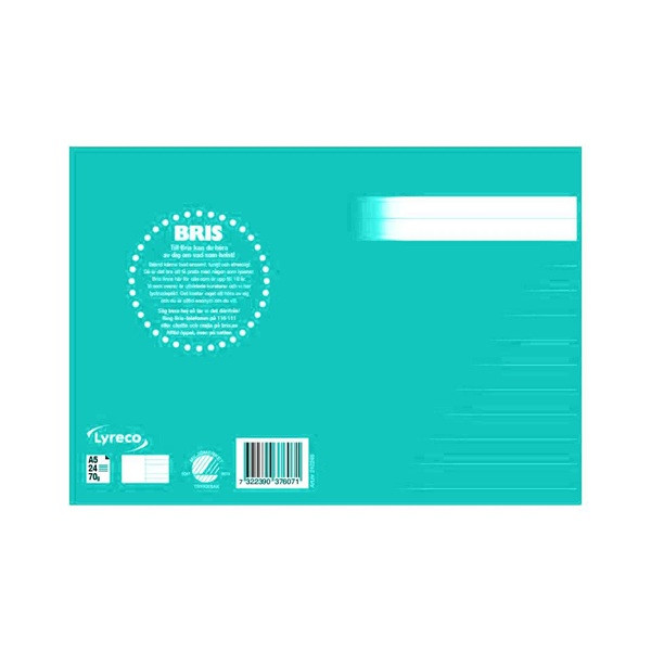 Skrivhäfte A5 olinjerat/linjerat | 14,5mm | petrol SE000565 - 2