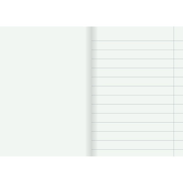 Skrivhäfte A5 olinjerat/linjerat | 14,5mm | petrol SE000565 - 3