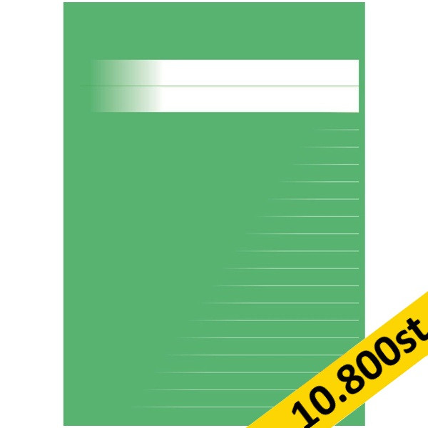 Skrivhäfte A5 olinjerat/linjerat | 8.5mm | grön | 10.800st [PALLFRAKT] SE000744 - 1