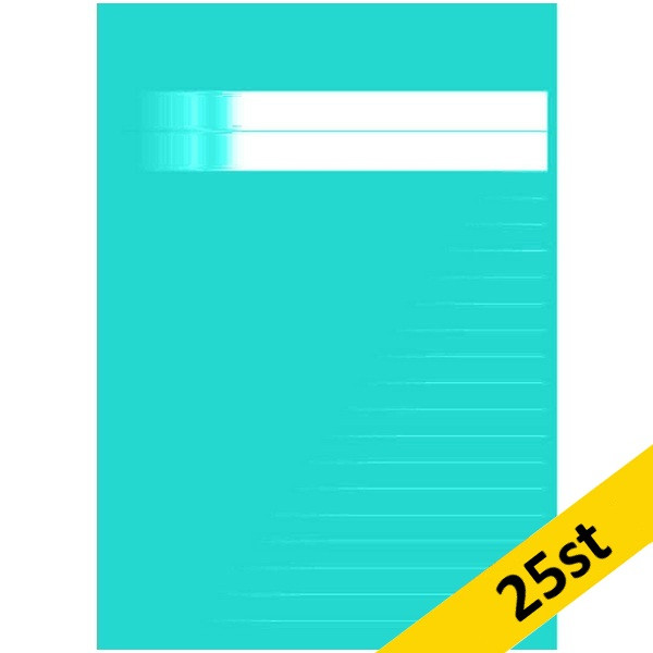 Skrivhäfte A5 olinjerat/linjerat | 8,5mm | petrol | 25st SE000577 - 1