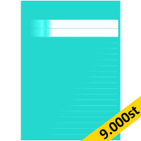 Skrivhäfte A5 olinjerat/linjerat | 8,5mm | petrol | 9.000st [PALLFRAKT]