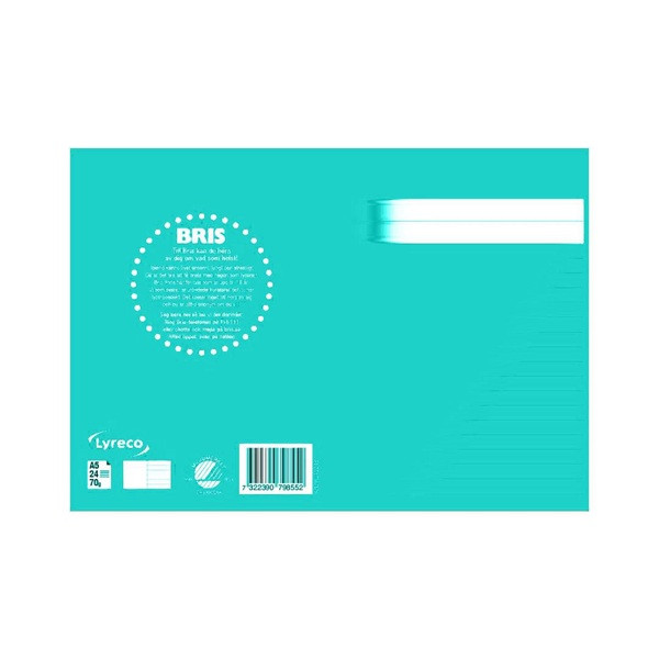 Skrivhäfte A5 olinjerat/linjerat | 8,5mm | petrol SE000575 - 2