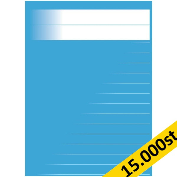 Skrivhäfte A6 linjerat | 8,5mm | ljusblå | 15.000st [PALLFRAKT] SE000764 - 1