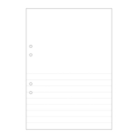 Skrivpapper A4 1/2 linjerat | hålat | 14,5mm | 500 ark SE000495