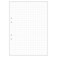 Skrivpapper A4 rutat | hålat | 10x10mm | 500 ark SE000505