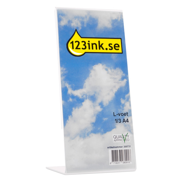 Skylthållare 1/3 A4 stående | L-fot | 123ink⭐ 300731 - 1