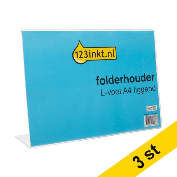Skylthållare A4 liggande | L-fot | 123ink | 3st⭐ 301560 - 1