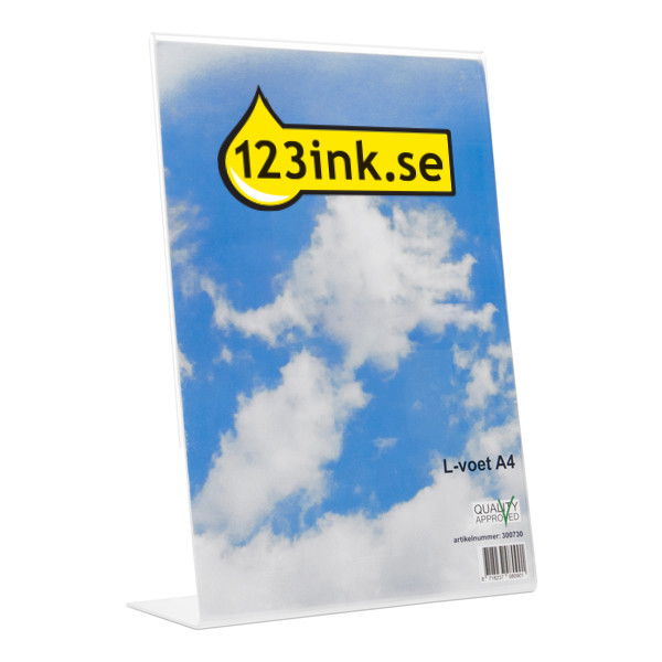 Skylthållare A4 stående | L-fot | 123ink 300730 - 1