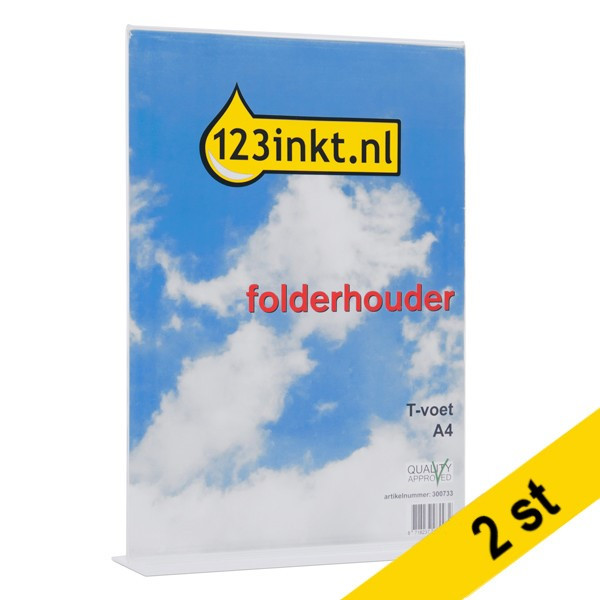 Skylthållare A4 stående | T-fot | 123ink | 2st 300988 - 1