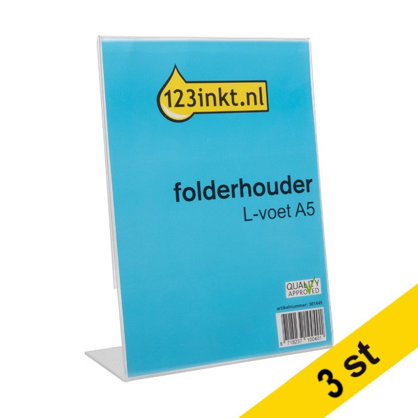 Skylthållare A5 stående | L-fot | 123ink | 3st 301562 - 1