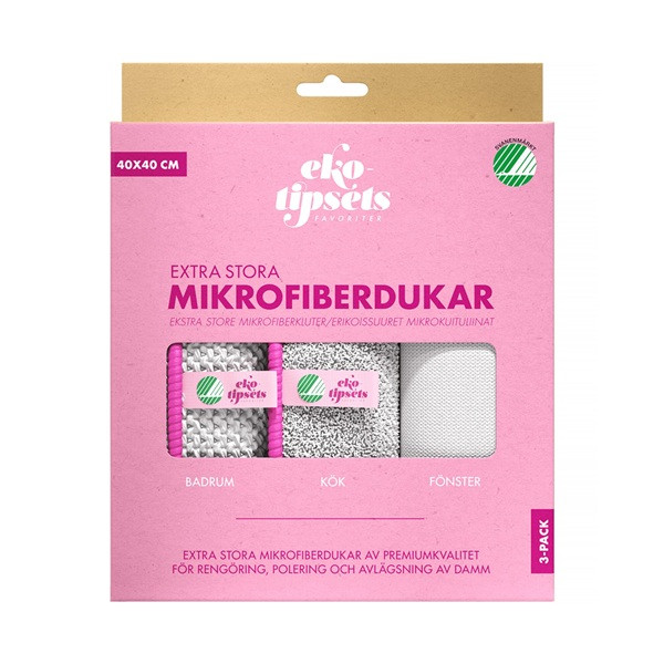 Mikrofiberdukar 40x40cm | Ekotipset | Smart Microfiber | 3st 502010 - 1